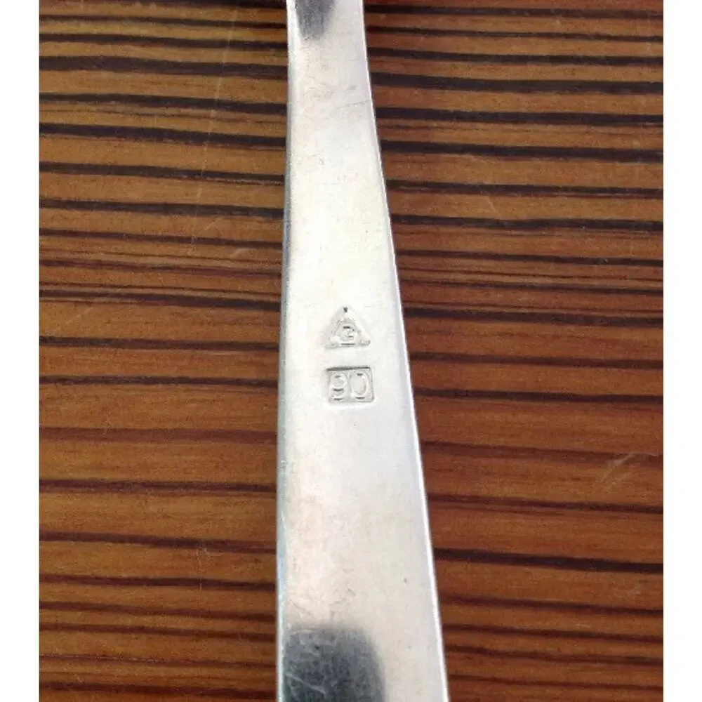 Set of 6 Vintage Mid Century Gerity? Silverplate G 90 Spoons Antique Flatware
